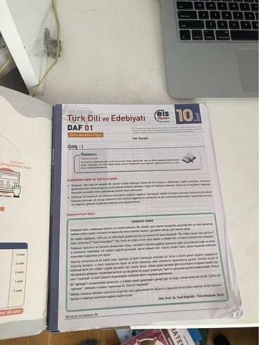 10. sınıf eis türk dili ve edebiyatı ders anlatım föyü