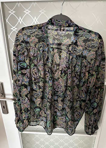 Zara Bohem Çok Renkli Uzun Kollu Gömlek - Görsel 4