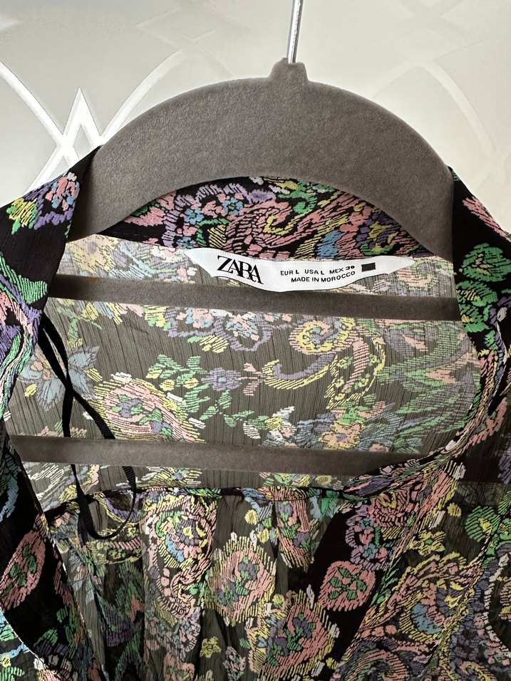 Zara Bohem Çok Renkli Uzun Kollu Gömlek - Görsel 2