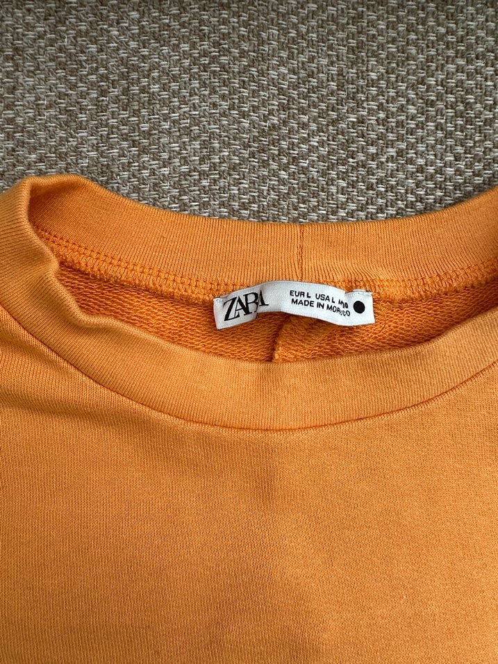 Turuncu Kadın Fırfırlı Uzun Kollu Sweatshirt - Görsel 2