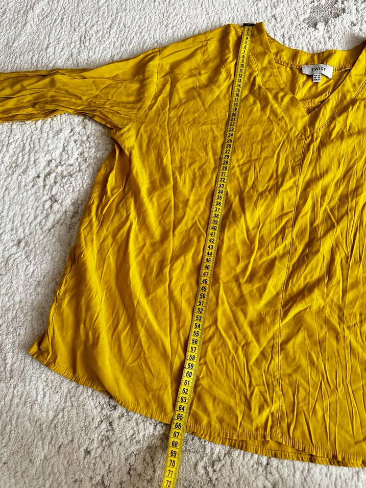 Twist Hardal V Yakalı Düğmeli Kadın Gömlek - Görsel 3