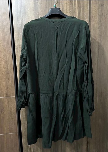 ADL Haki Uzun Kollu Midi Elbise - Görsel 9