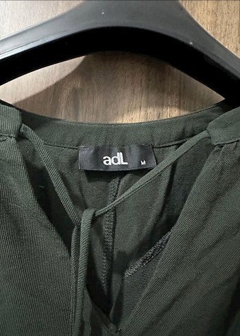 ADL Haki Uzun Kollu Midi Elbise - Görsel 7