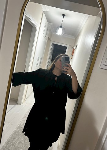 ADL Haki Uzun Kollu Midi Elbise - Görsel 4