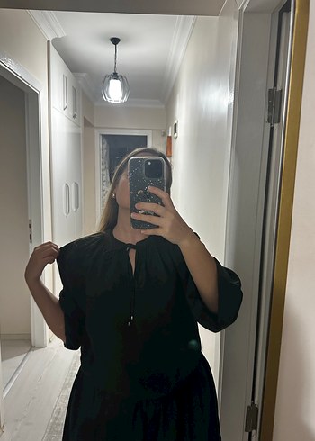 ADL Haki Uzun Kollu Midi Elbise - Görsel 3