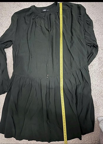 ADL Haki Uzun Kollu Midi Elbise - Görsel 10