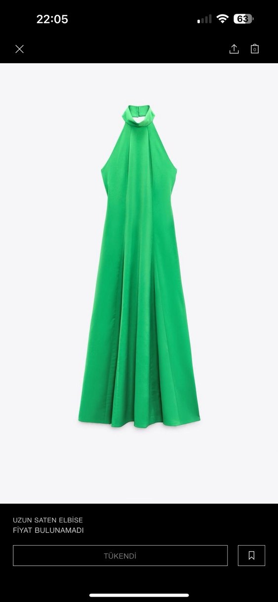 Yeşil Uzun Drapeli Yüksek Yakalı Elbise - Görsel 4