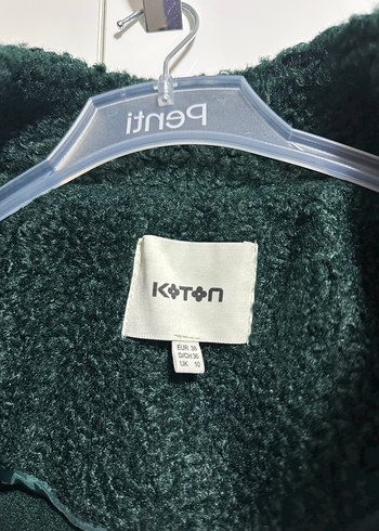 Koton Buklet Midi Yeşil Kadın Kaban - Görsel 4