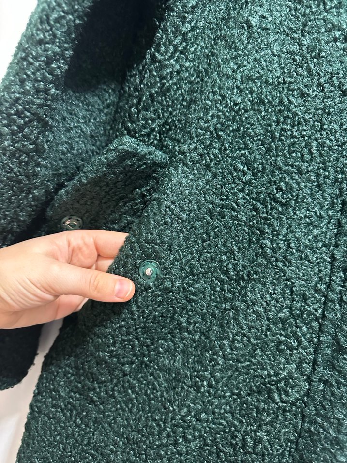 Koton Buklet Midi Yeşil Kadın Kaban - Görsel 2