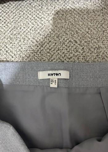 Koton Gri Kadın Mini Etek - Görsel 3