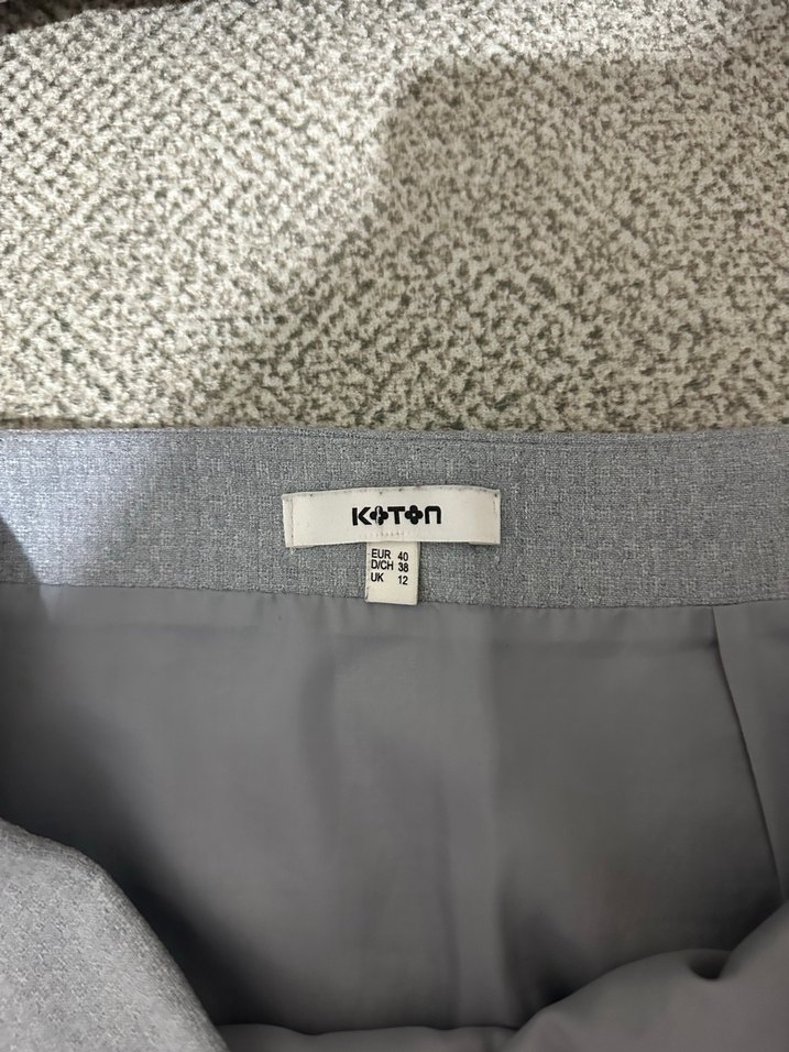 Koton Gri Kadın Mini Etek - Görsel 3