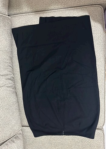 Zara Siyah Yırtmaçlı Midi Kalem Etek - Görsel 6