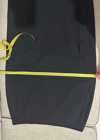 Zara Siyah Yırtmaçlı Midi Kalem Etek - Görsel 5