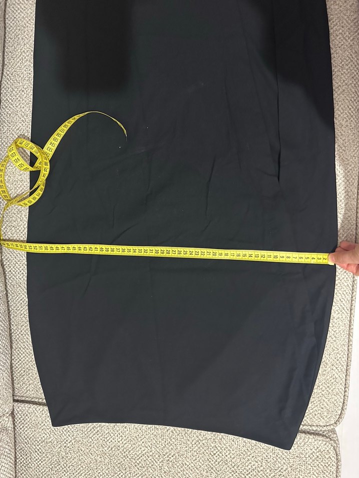 Zara Siyah Yırtmaçlı Midi Kalem Etek - Görsel 5