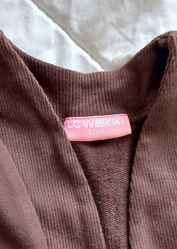 Kız Çocuk Kahverengi Düğmeli Bolero - Görsel 5