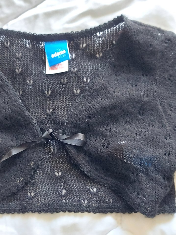 Kız Çocuk Siyah Triko Bolero - Görsel 3