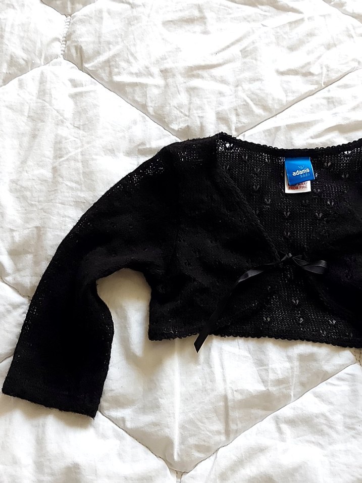 Kız Çocuk Siyah Triko Bolero - Görsel 2