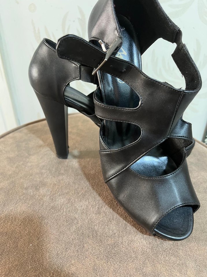 Tokalı Siyah Platform Topuklu Kadın Ayakkabı - Görsel 2