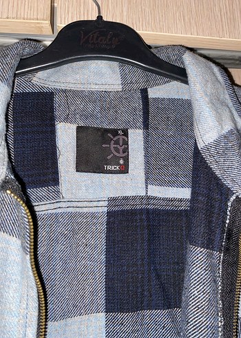 Gri Kareli Fermuarlı Erkek Gömlek - Görsel 3