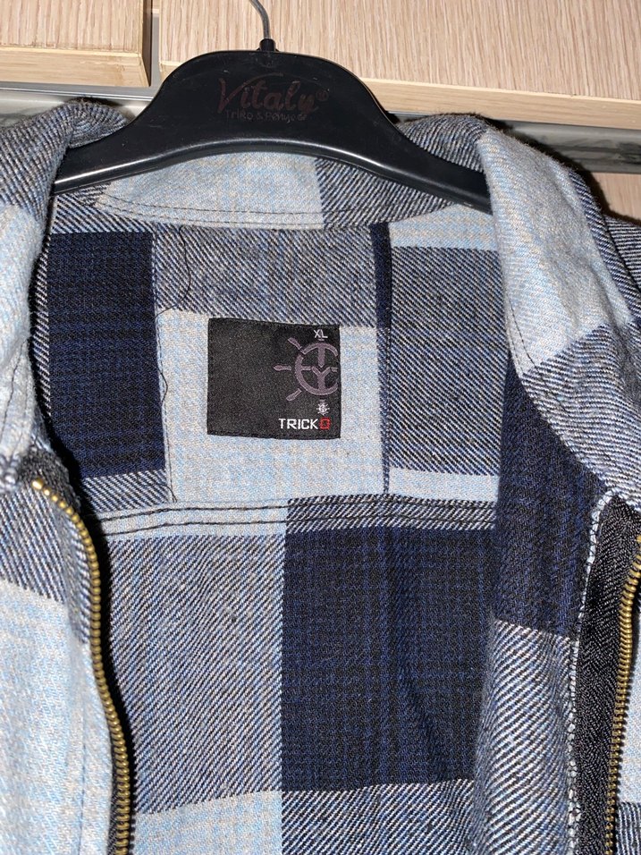 Gri Kareli Fermuarlı Erkek Gömlek - Görsel 3