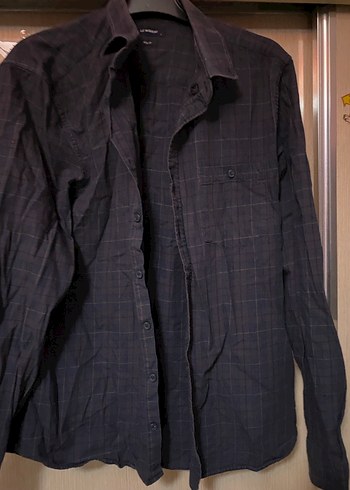 Gri Kareli Erkek Keten Gömlek - Görsel 2