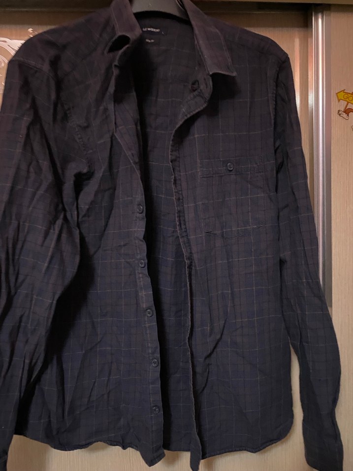 Gri Kareli Erkek Keten Gömlek - Görsel 2