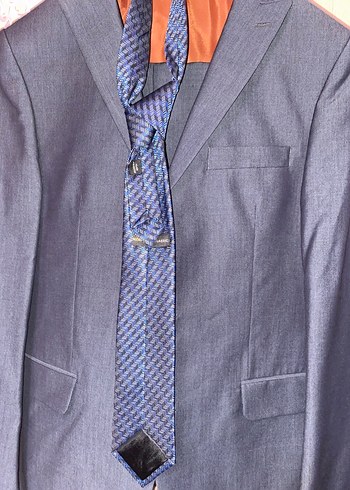 Düğmeli Erkek Gri Desenli Takım Elbise - Görsel 2