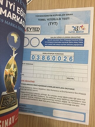  Beden Renk Eyted TYT Deneme Seti Süper Karma / Testokul, Okyanus, Sınav, Ya