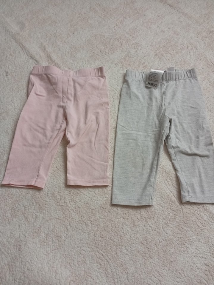 Kız Çocuk Gri Pamuklu Tayt - Görsel 2