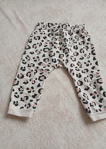 Kız Çocuk Gri Leopar Desenli Bol Kesim Tayt - Görsel 2