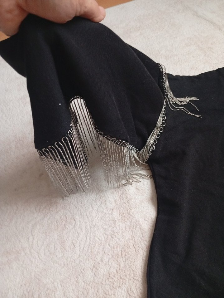 Siyah Örgü Uzun Kollu Salaş Kadın Kazak - Görsel 4