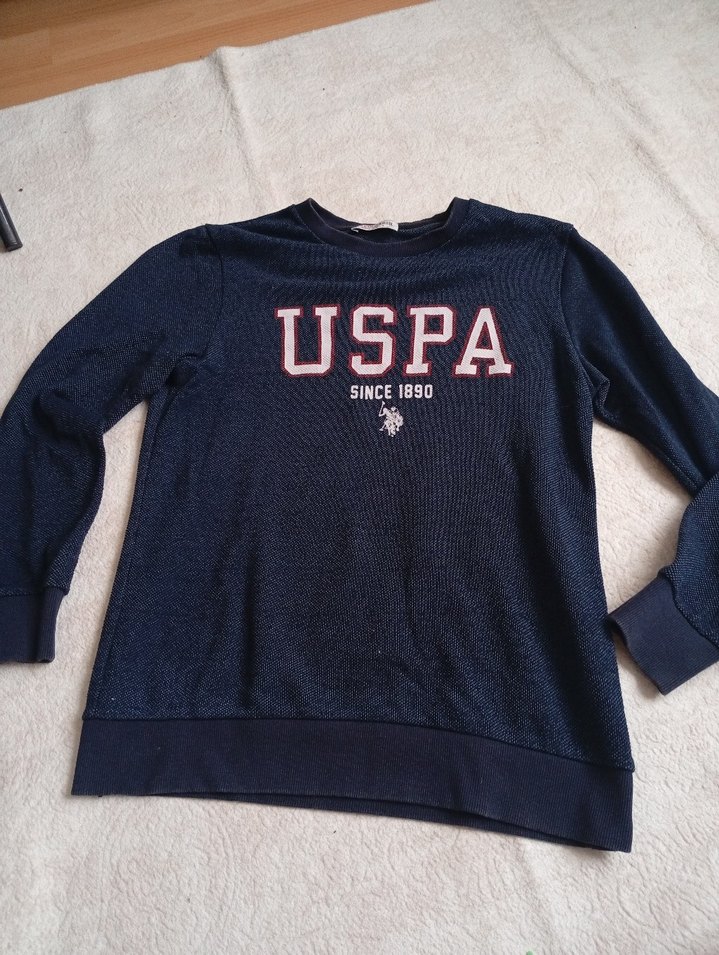 Erkek Lacivert USPA Baskılı Sweatshirt - Görsel 2