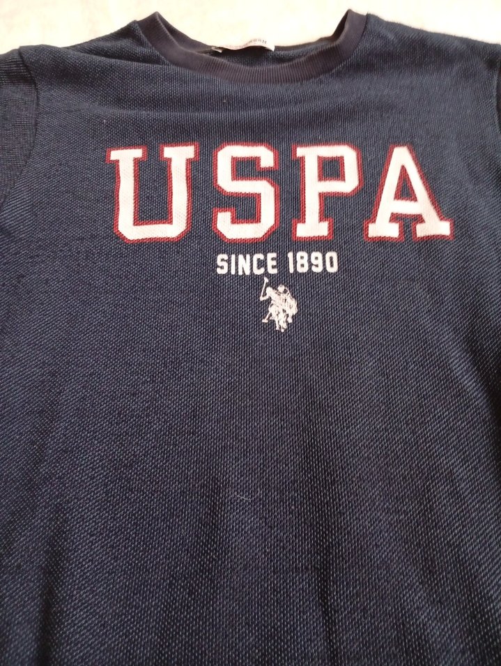 Erkek Lacivert USPA Baskılı Sweatshirt - Görsel 3