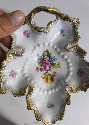 Beden Vintage Çiçek Desenli Beyaz