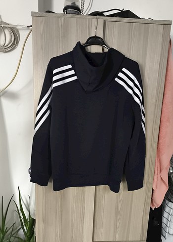 Adidas Erkek Siyah Fermuarlı Sweatshirt