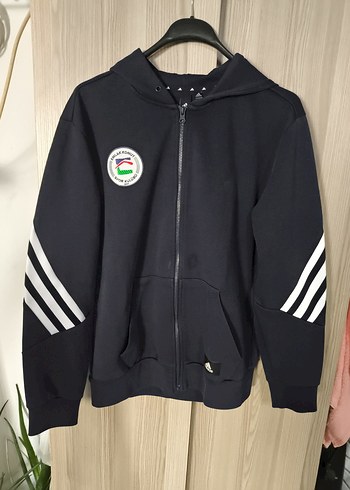 Erkek Siyah Fermuarlı Sweatshirt