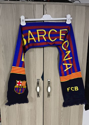 Çok Renkli Barcelona Baskılı Erkek Atkı
