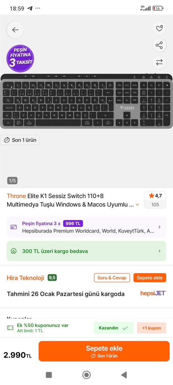 2 adet bir adet fiyatına 
Sessiz Tuşlar, Uzun Ömür - Görsel 4