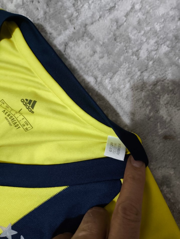 Sarı Siyah Erkek V-Yaka Spor Forma - Görsel 5