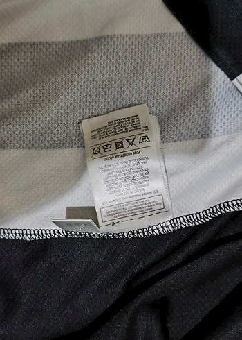 Erkek Gri Çizgili Kısa Kollu Spor Forma - Görsel 6