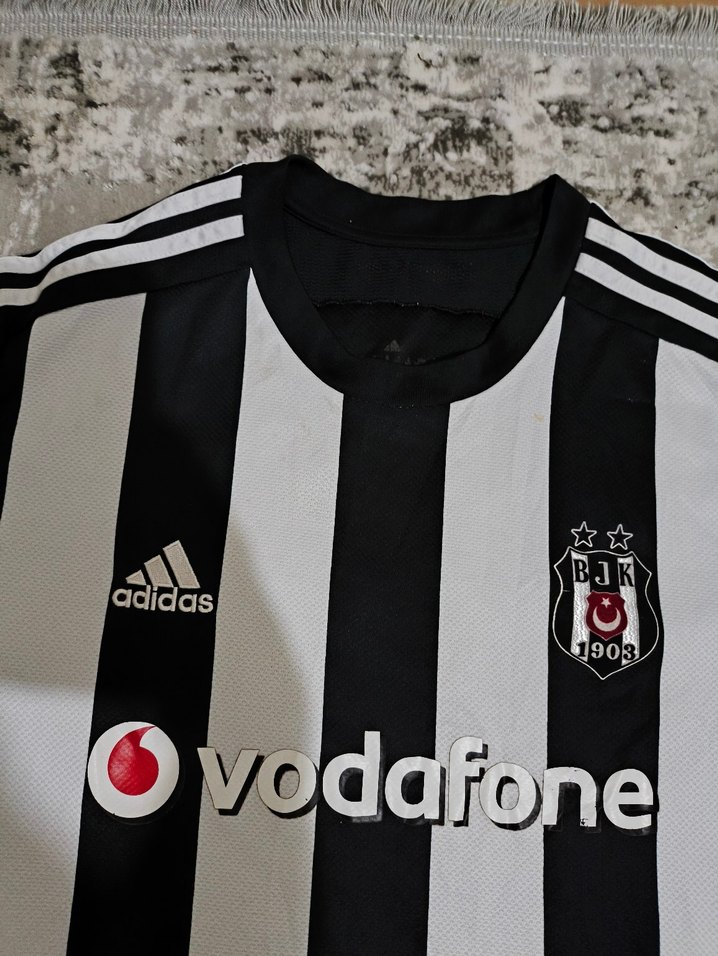 Erkek Gri Çizgili Kısa Kollu Spor Forma - Görsel 2