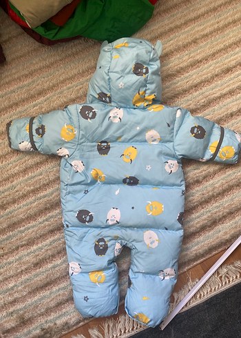 Black yak Erkek Bebek Tulum, Kürklü Kapüşonlu - Görsel 7