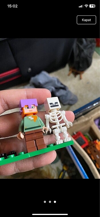 Minecraft iki adet figür