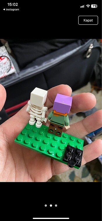  Minecraft iki adet figür