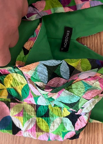 Piliseli Çok Renkli Bohem Uzun Hamile Eteği - Görsel 2