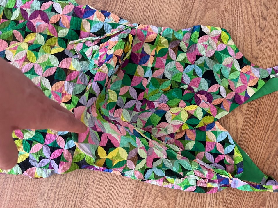 Piliseli Çok Renkli Bohem Uzun Hamile Eteği - Görsel 3