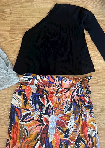 Renkli Desenli Hamile Mini Etek - Görsel 2