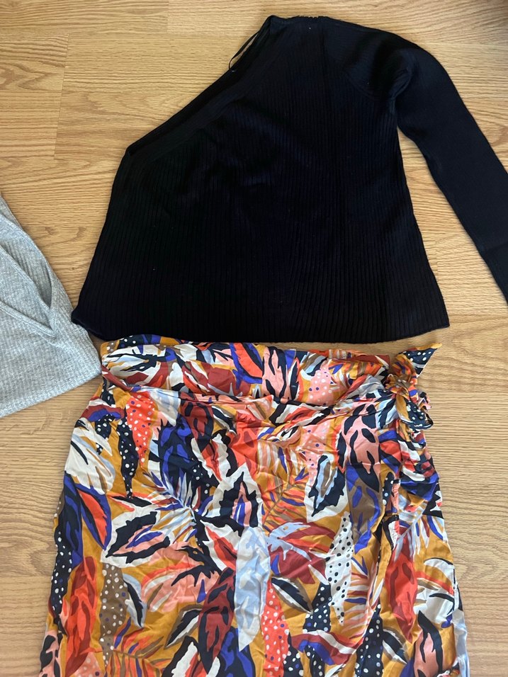 Renkli Desenli Hamile Mini Etek - Görsel 2