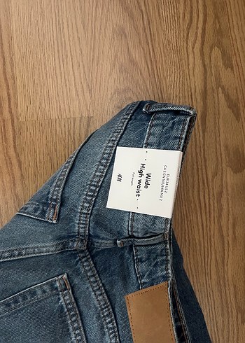 Gri Midi Boy Kadın Denim Pantolon wide leg - Görsel 4