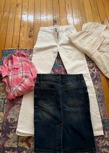 Beyaz Bohem Salaş Midi Jean hepsi tek fiyat yepyeni - Görsel 3